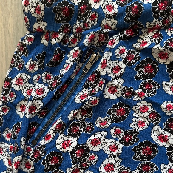 Boom Boom Jeans Floral High Waist Shorts - Blue and Red - Picture 3 of 7